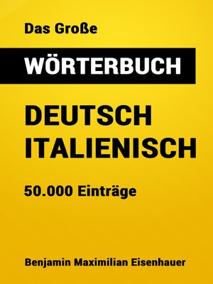 cover image of Das Große Wörterbuch  Deutsch--Italienisch